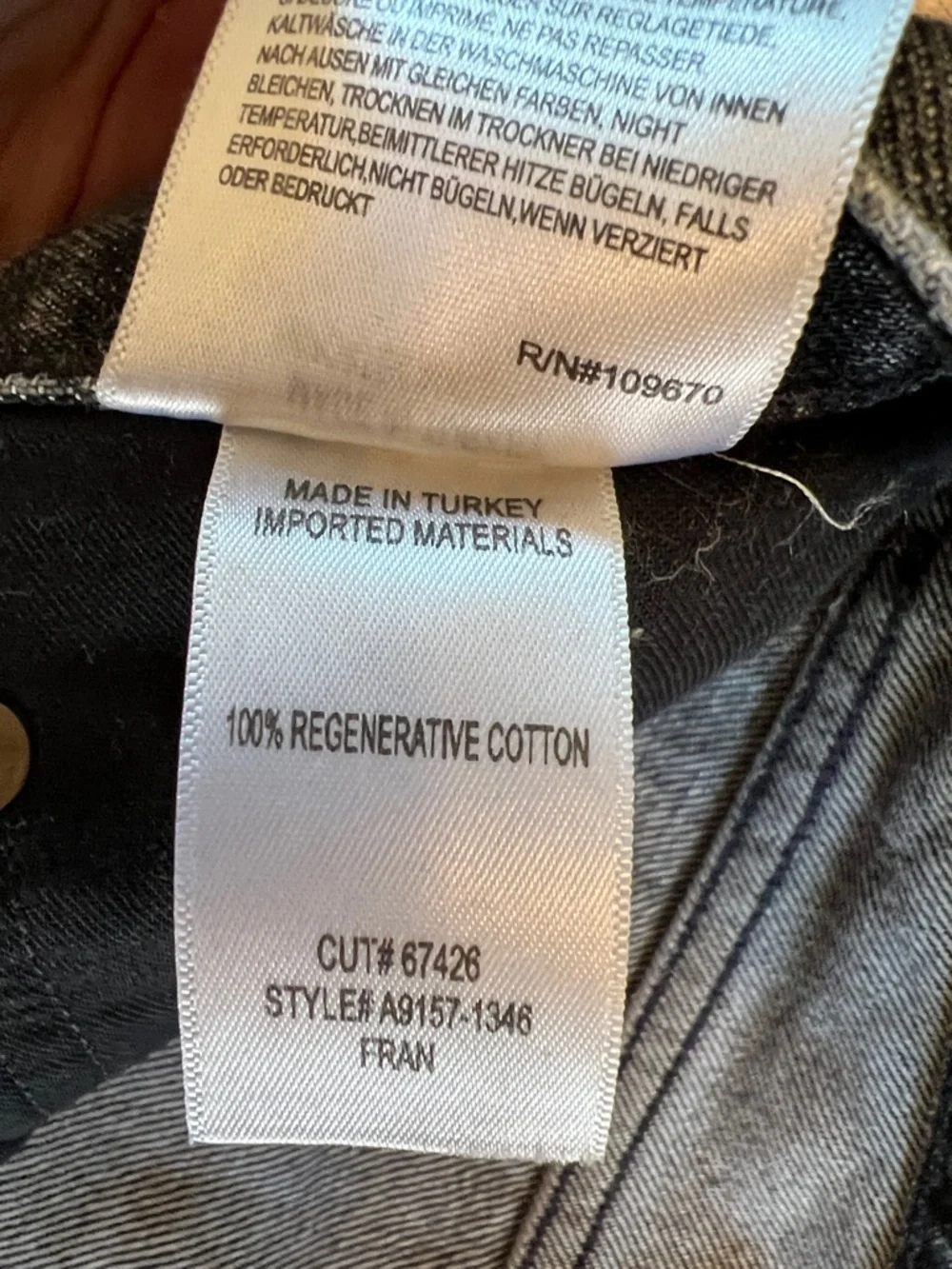 AGOLDE Fran 100% Cotton Washed Black Jeans size 28 - Picture 11 of 15